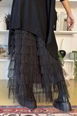 Bowie Mesh Midaxi Skirt Black
